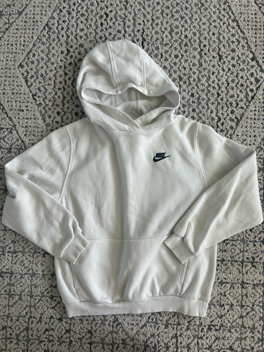 Nike Off-White Fleece Hoodie with Black Swoosh